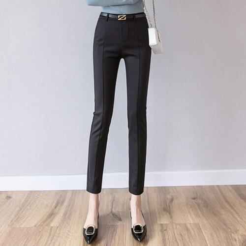 Women 2019 New Ankle-length Capris Female Leggings Pantalon Femme Workwear Slim Elastic Casual Woman Pants