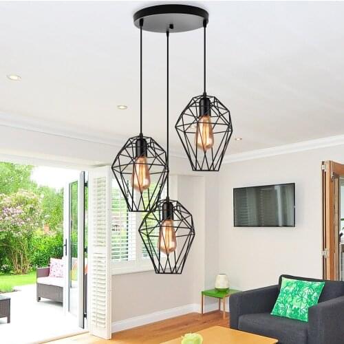 1/3 Heads LED Pendant Light Kitchen Dinning Room Lighting Modern Vintage Ceiling Hanging Lamp Shade Lustres Luminaire Fixtures