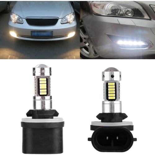 1 Pair Car Fog Lights H27 LED 881/880 Bulb Super Bright 6500k Auto Driving Light Car Fog Light Bulb DRL Lamp 12V 550LM