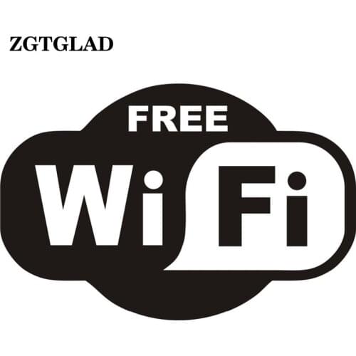 1pcs Black FREE WiFi Vinyl Sticker Sign Window Cafe Restaurant Bar Internet Store Glass Door Windows Wall Decals Car Sticker