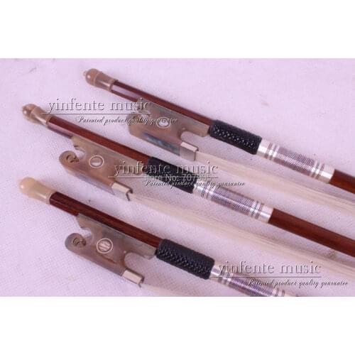 1 pcs Brazilwood Violin Bow 4/4 Straight Pretty inlay Color #R 30# red OX horn f rog
