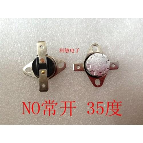 10pcs/Thermostat/Temperature control switch Temperature switch KSD301 35 degree Normally open type 10A/250V