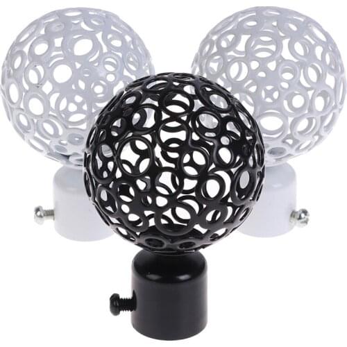 2Pcs 22mm 28mm Dia Drapery Curtain Rods Iron Ends Caps Finials Accessories