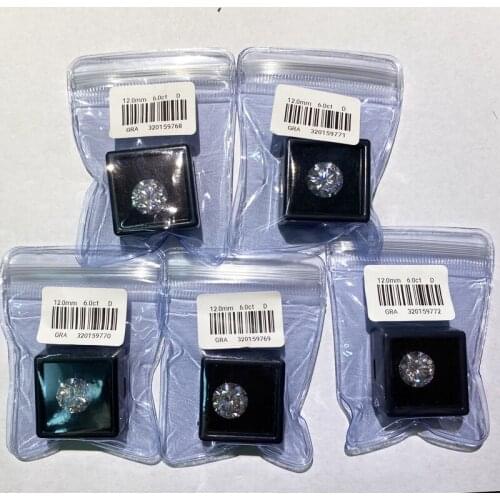 Factory prices high quality DVVS white color 1ct-5ct round shape Moissanites diamond for making different jewelry