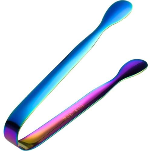 Design Home Kitchen Dining Stainless Steel Clip Bartender Ice Cubes Cheese Dessert Sugar Tongs Metal Mini Kitchen Accessories