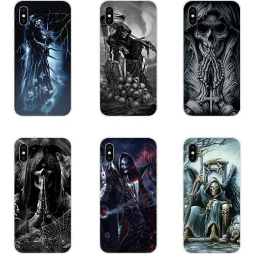 For Xiaomi Mi4 Mi5 Mi5S Mi6 Mi A1 A2 A3 5X 6X 8 CC 9 T Lite SE Pro Grim reaper skull skeleton Accessories Phone Cases Covers