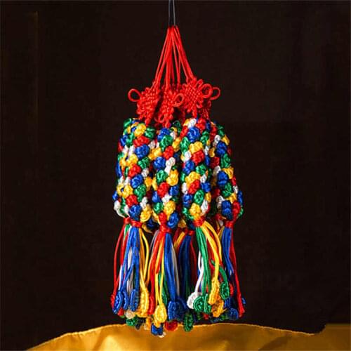 HDC0634 Tibetan King Kong Knots Car Hanger Handmade Knotted 5 Colors Pineapple Tassel Big for Room Decor