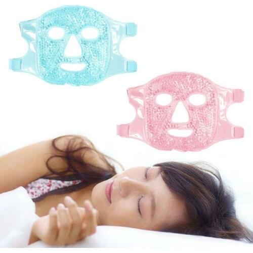 1PC Cold Gel Face Mask Ice Compress Blue Full Face Pad Relief Tools Relaxation Mask Cold Pack Fatigue Cooling With Care B2V8
