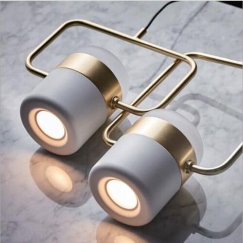 KOSTKNG Modern minimalist bar restaurant multi-head molecular rotating pendant lamps Nordic bedroom bedside metal pendant lights