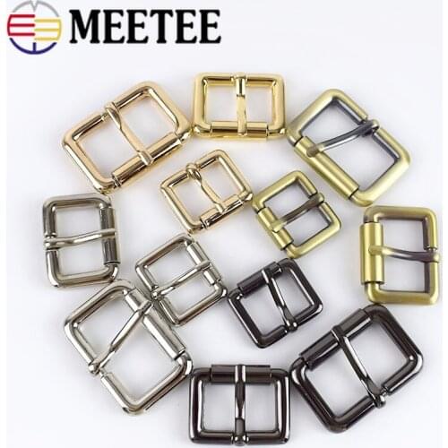 Meetee 5pcs 13-38mm Square D Pin Buckle DIY Leather Bag Supplies Pin Adjustable Buckle Handbag Belt Hardware Accessories BD307
