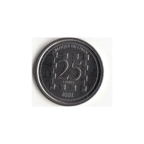 Lebanon 25 Livres 2002 Edition Coins Asia New Original Coin Unc Collectible Edition Real Rare Commemorative