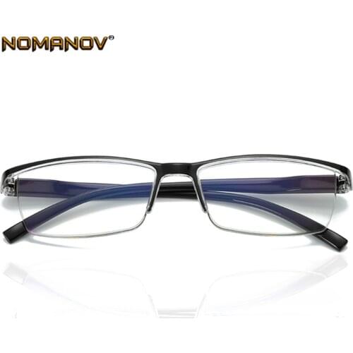 Young Fashion Fashion Half-rim Eyebrow Tr90 Ultra Light elastic Men Women Reading Glasses +0.75 +1.25 +1.5 +1.75 TO +4