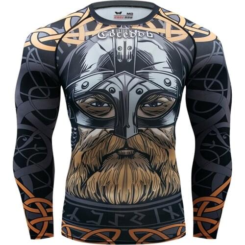 Mens Compression Shirts 3D Game characters Tights Long Sleeve T Shirt MMA Brand tshirt Fashion Men Workout Tops t shirt