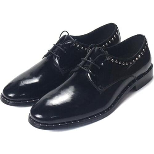 New formal shoes men handmade classics business shoes lace up black derby genuine leather men shoes