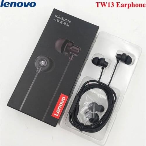 New Original Lenovo thinkplus TW13 3.5 mm Stereo Bass Earphone Earbuds Headset For Xiaomi Samsung HUAWEI iPhone MP3 MP4 with Box