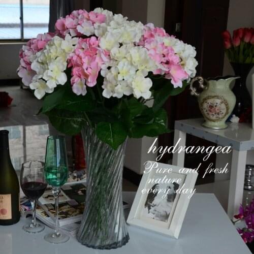 New Faux Artificial Silk Floral Flower Bouquet Hydrangea Home Hotel Floral Decor