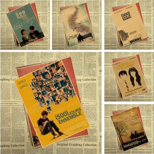 500 Days of Summer Classic Movie Kraft Paper Poster Bar Cafe Living Room Dining room Wall Decorative