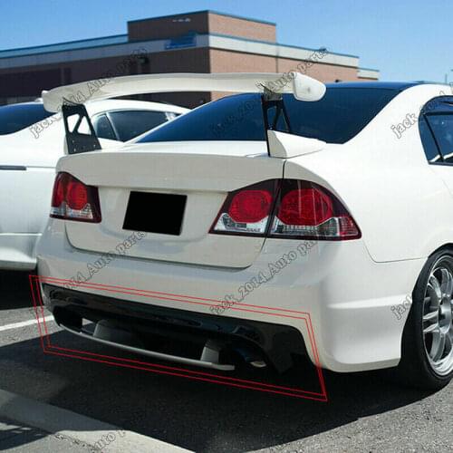 Primer Rear Lip Skirt Body Kit Fit for Honda Civic 4D sedan 8th gen 2006 2007 2008 2009 2010 2011 2012