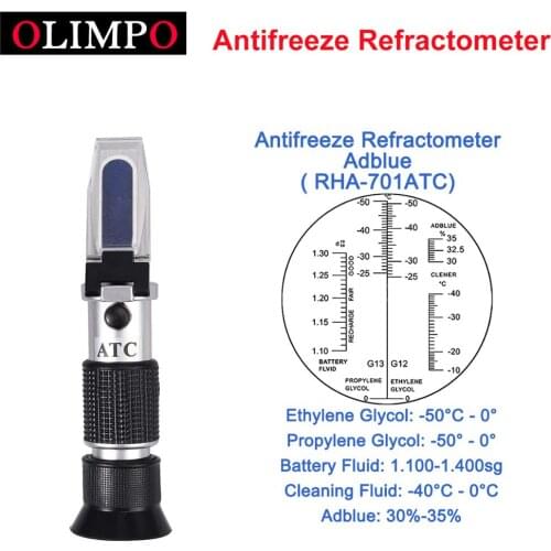 Refractometer Antifreeze Tester Coolant Tester RHA-701ATC 5IN1 Adblue Car Refractometer