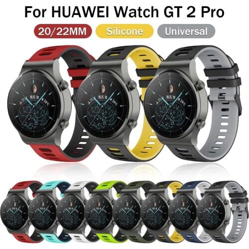 Watch Band 20mm 22mm Soft Silicone Strap For Huawei GT 2 GT2 Pro Watch Strap Replacements Honor Magic Watch Strap wristband belt