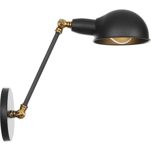 RH Iron Rocker Wall Light Black Vintage Indoor Lighting Bathroom Decor Adjustable Wall Lamps Sconce Fixture Applique Murale