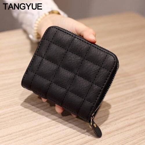 Luxury Womens Wallet Female Leather Mini Cute Vintage Ladies Coin Purse for Cards Small Wallet Women Zipper portomonee vrouwen