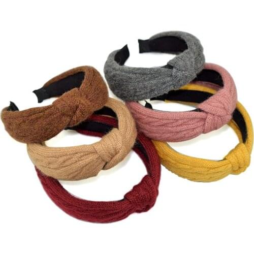 Wool Knot Hairband for Women Autumn Winter Velvet Headbands New Fashion Hair Accessories Girls Ladies Hair Bands Head Hoop Gifts