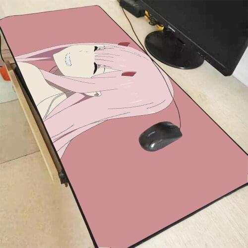 Cute Pink Anime Girl Big Mouse Pad Suitable for Desk Mat Non-slip Comfortable Speed Gamer Pad Rubber High Quality Promotion CSGO