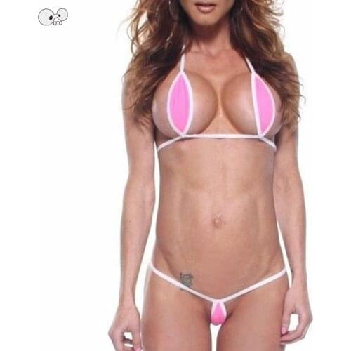 String Halter Women Sexy Mini Micro Bikini Set Extreme Bathingsuit Sunbathing Biquini G-string Thong Lingerie Swimwear Swimsuit