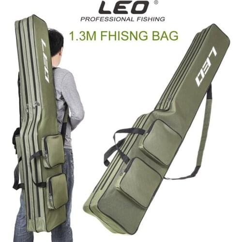 Fishing Bags 130CM Foldable Multi-purpose Fishing Bags Fishing Rod Bags Zipped Case Fishing Tackle Bags Pouch Holder