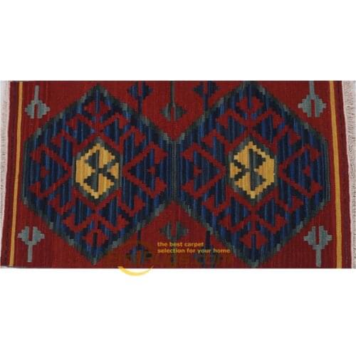 Fabric Kilim Handmade Turkish Carpet Kitchen Runner Rug Geometric Carpet Bedroom Wool Knitting Carpets