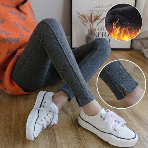 Pregnant Plus Knitted Cotton Leggings High Elastic Soft Maternity Solid Black Fitness Stripe Pencil Pants For Pregnancy