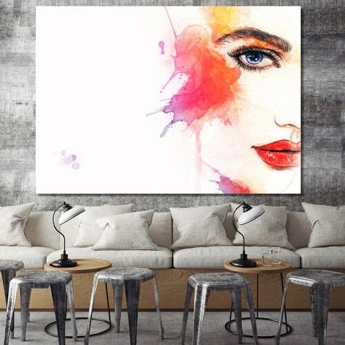 Xdr012 Colorful Abstract Women Watercolor Pictures Print Painting On Canvas Wall Art Home Decor Living Room Wall Painting