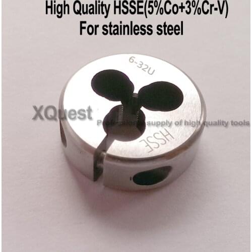 XQuest HSSE Round Split Dies UNF 2-64 3-56 4-48 5-44 6-40 8-36 10-32 12-28 Unified Fine Thread Adjustable die 1/2 1/4-32 5/16-24