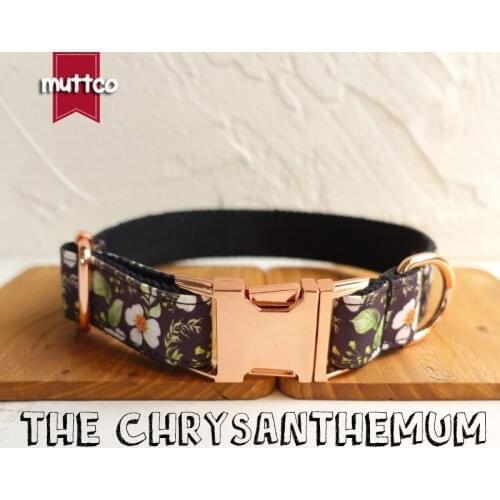 10pcs/lot MUTTCO new style fashion handmade soft stubborn with small flowers THE CHRYSANTHEMUM dog collars 5 sizes UDC044M