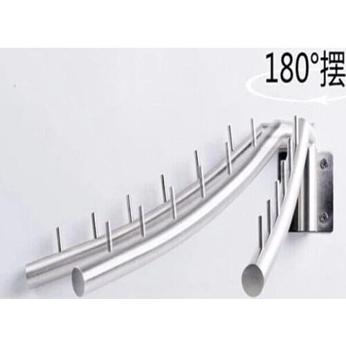 180 degree adjustable 304 stainless steel clothes hanger laundry rack drying rack wall clothes dryer robe hook