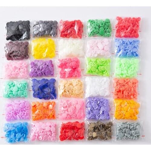 20set/bag KAM T5 Round Plastic Snaps Button Press Stud Fasteners Poppers For Clothing Accessories Baby Clothes Clip 12mm