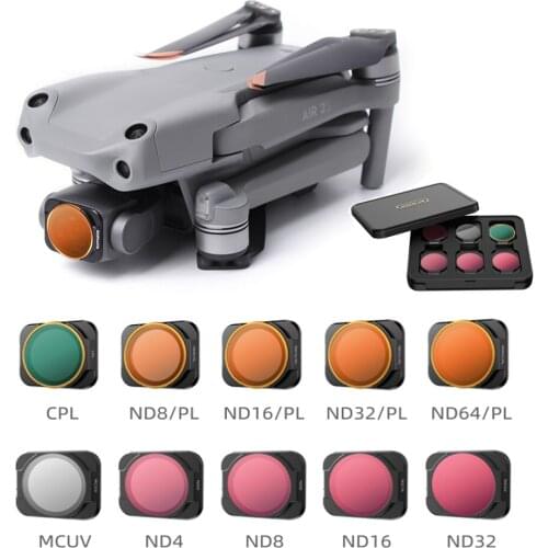 6Pcs/Kit Lens Filter Angle-Adjustable CPL Filters Ultra-Light ND4 ND32 ND16 ND8/PL ND64/PL MCUV Lens for DJI AIR 2S Accessories