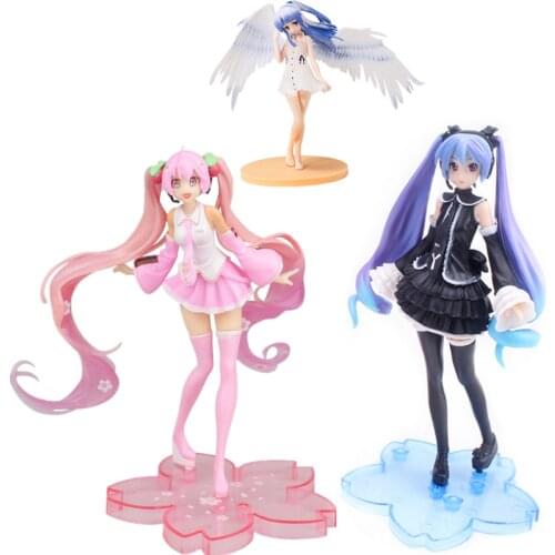 Anime Doll Pink Sakura Hatsune Miku PVC Action Doll Ghost Hatsune Doll Model Doll Collection Decoration Toy