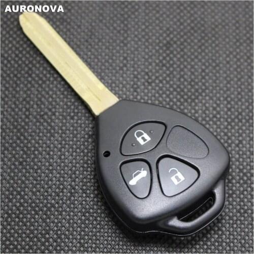 AURONOVA New Replace Key Shell for Toyota Crown Corolla Camry RAV4 Reiz Remote 3 Buttons Car Key Fob Shell Case With TOY43 Blade