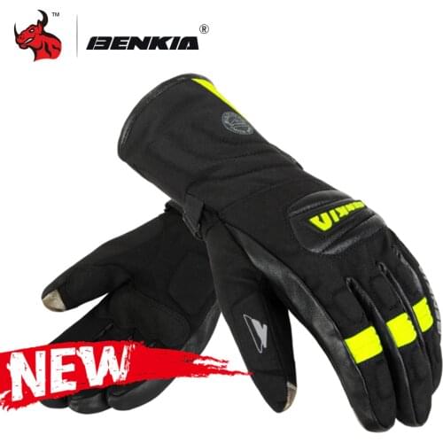 BENKIA Motorcycle Gloves Winter Cotton Gloves Touch Screen Moto Gloves Guantes Luvas Motorcross Full Finger Protective Gloves