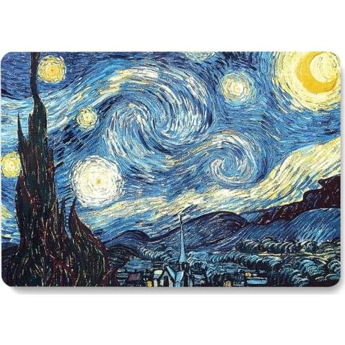 Van Gogh Oil Painting Starry Night pattern Laptop Case For MacBook Pro Retina Air 12 13.3 Touch bar 16 15.4inch new Pro cover