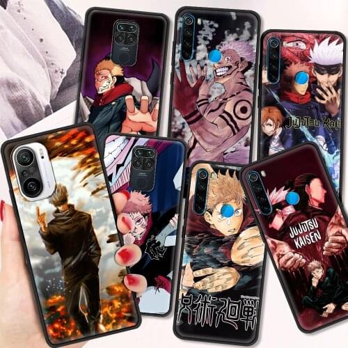 Jujutsu Kaisen Shockproof Soft Cover for Redmi Note 7 8 8T 9 9S 10 Pro Luxury Case 7 7A 8 8A 9A 9C TPU Phone Case Shell