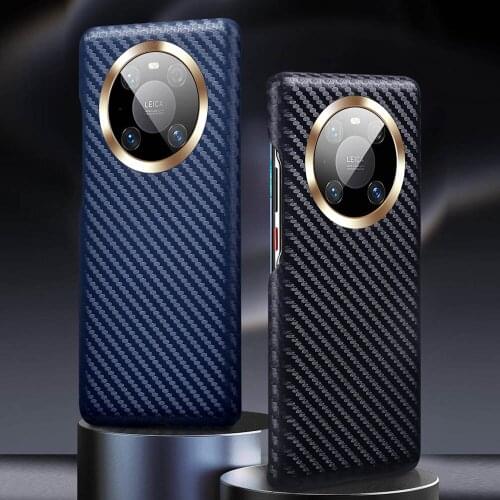 For Huawei Mate 40 Pro Case Luxury Leather Carbon Fiber Phone Case For Mate 30 40 Pro Plus Cover P40 Pro Plus Case Back cover
