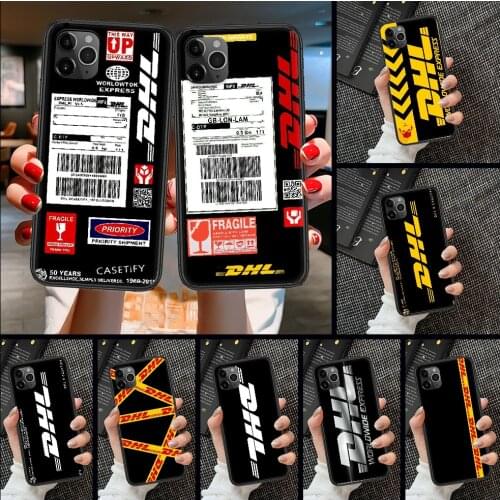 DHL Express Phone Case Cover Hull For iphone 5 5s se 2 6 6s 7 8 12 mini plus X XS XR 11 PRO MAX black art cover pretty coque 3D