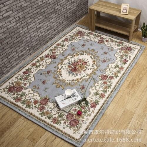Europe Luxury Blue Jacquard Carpet Rugs Living Room Bedroom Large Carpets Sofa Floor Mats Doormat Soft Area Rug Home Textiles