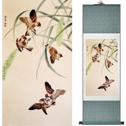 Birds and flowers painting home office decoration painting living room painting 20190720013