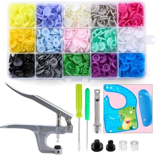 T5 Snap Buttons 12mm Plastic Clips DIY Clothing Accessories,Snaps Pliers Tool Kit,Press Stud Fasteners Family Handmade nailing