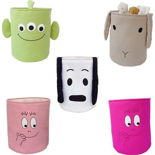 Cartoon Dog Laundry Basket Fabric Folding Three-Layer Thickening Childrens Toy Storage Bucket Sundries Household Storage Sortin