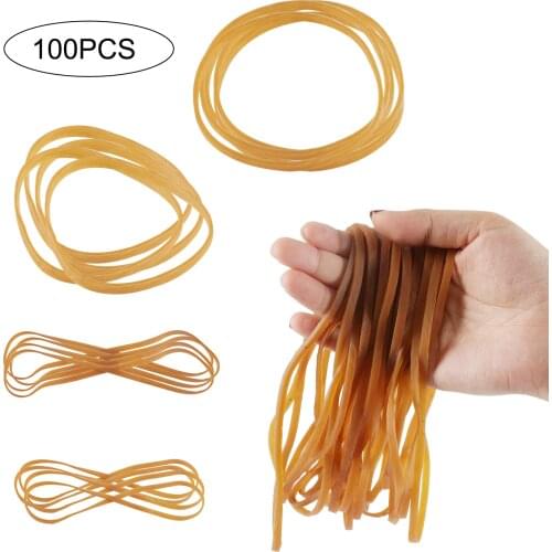 100pcs rubber band High quality Tapes Adhesives Fasteners Strong Elastic Rubber Bands Office Students School Stationery Supplies